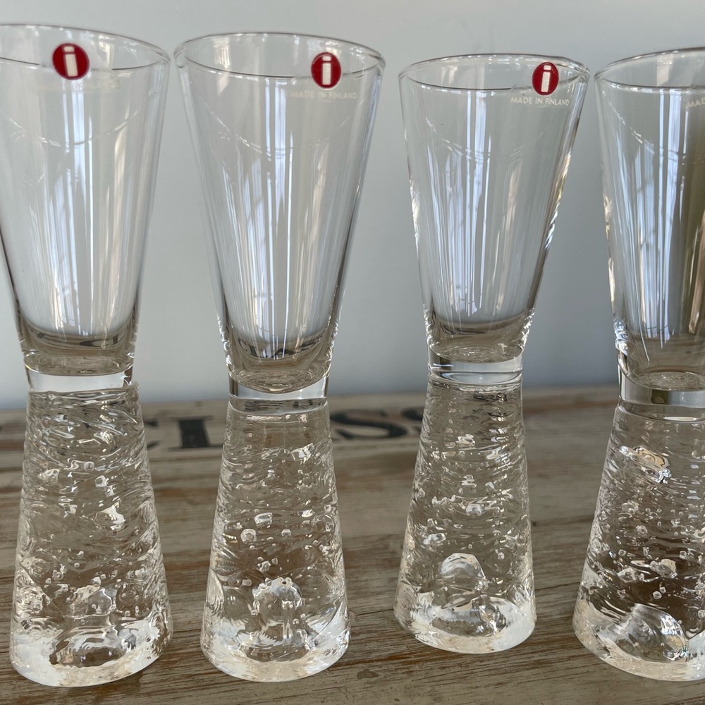 Iittala Arkepelago NEW Schnapps Glasses set of 4 RARE Made in Finland